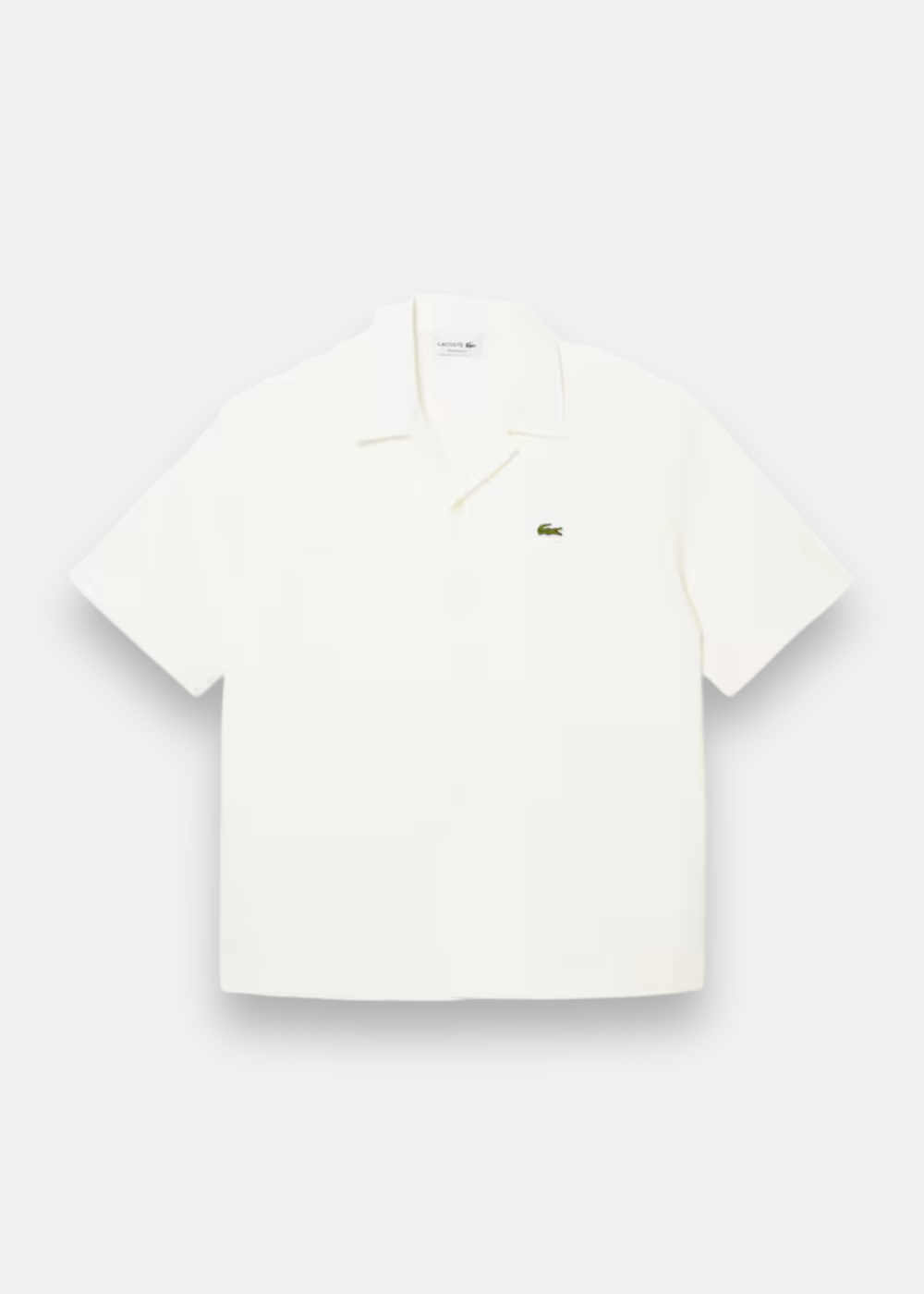 Chemise relaxed fit en coton gaufré – Blanc