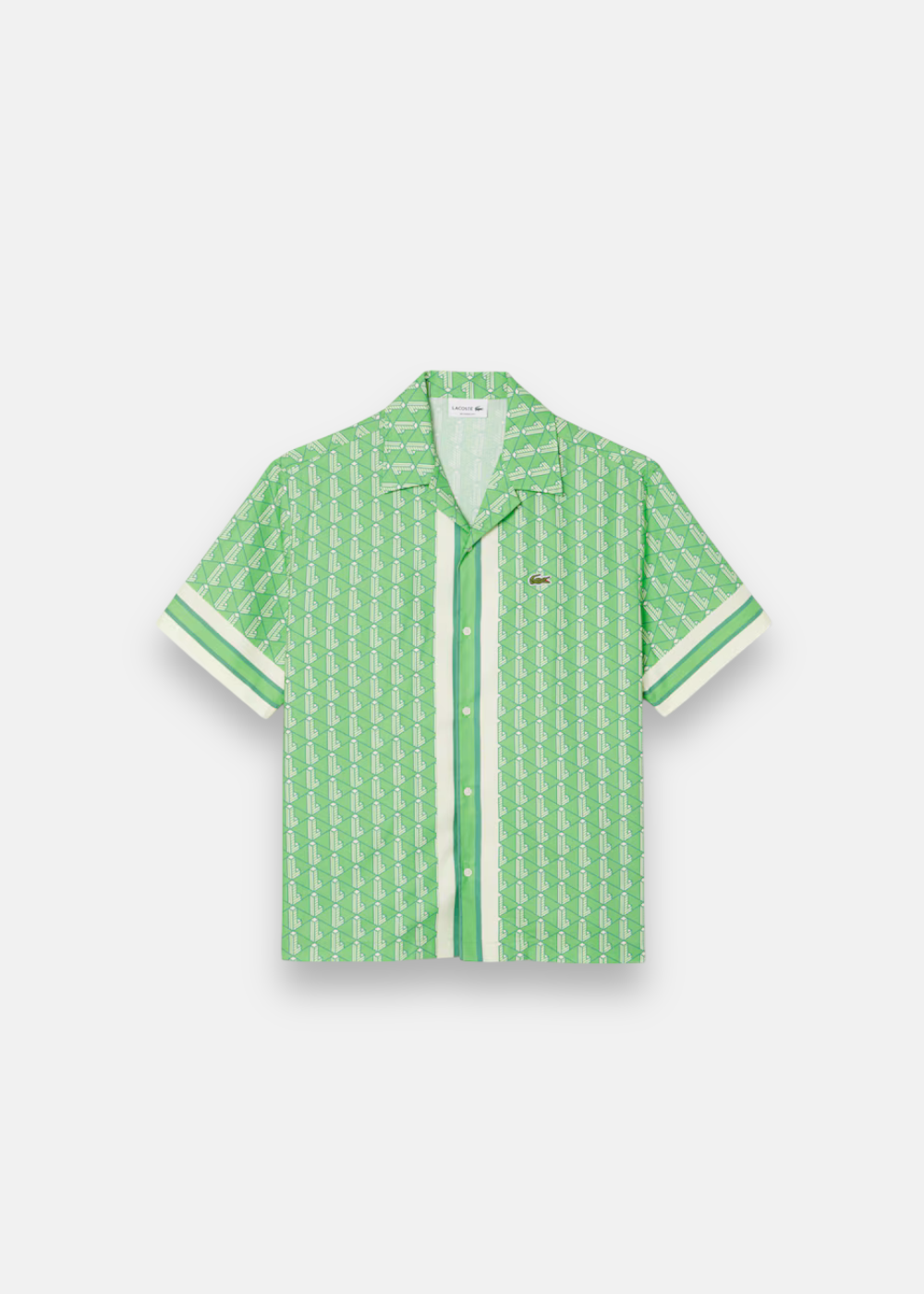 Chemise monogramme en twill – Vert