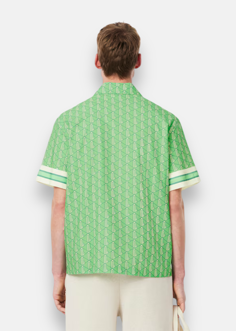 Chemise monogramme en twill – Vert