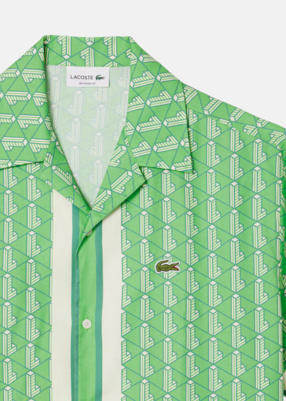 Chemise monogramme en twill – Vert