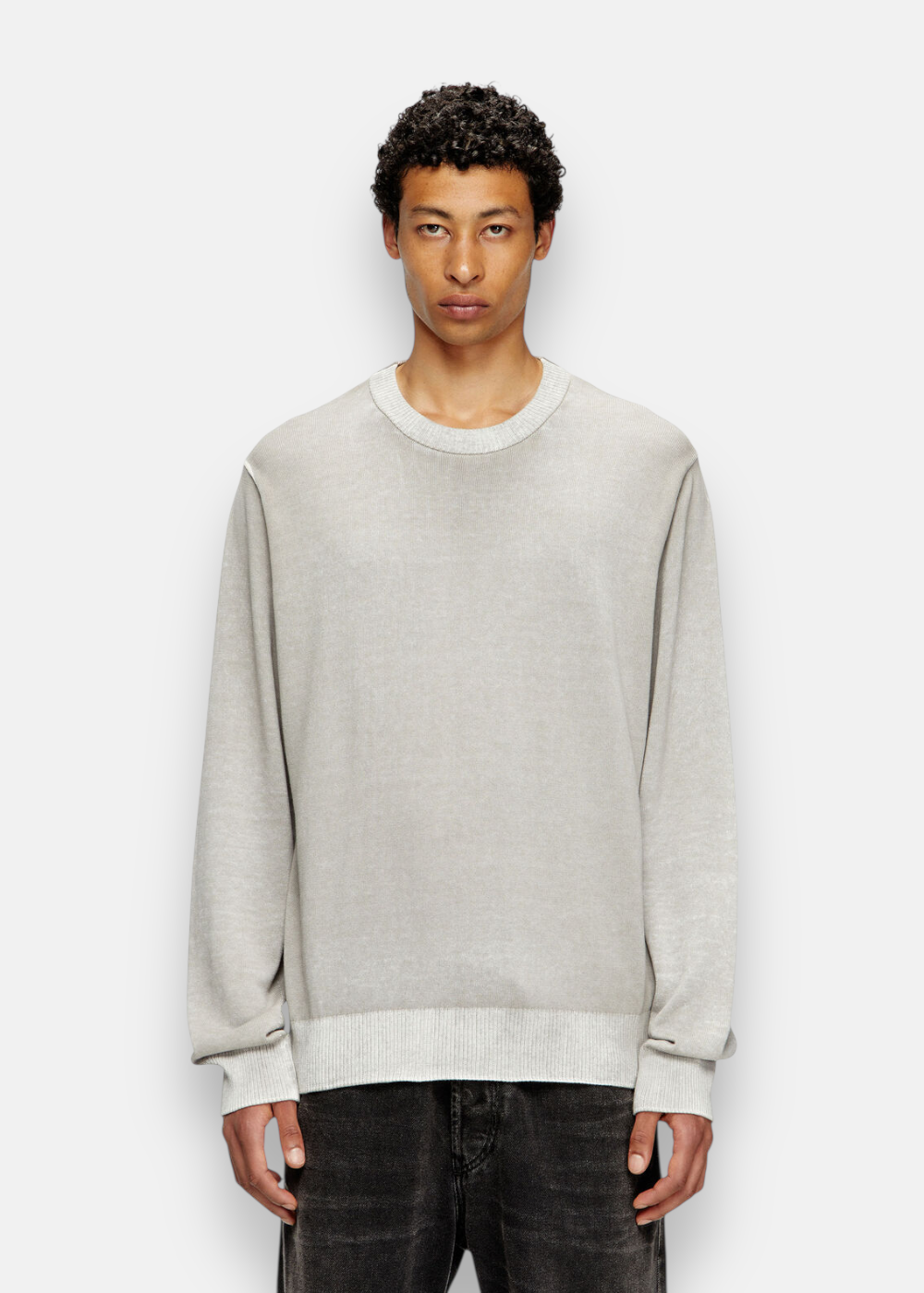 Pull en coton avec imprimé inversé
