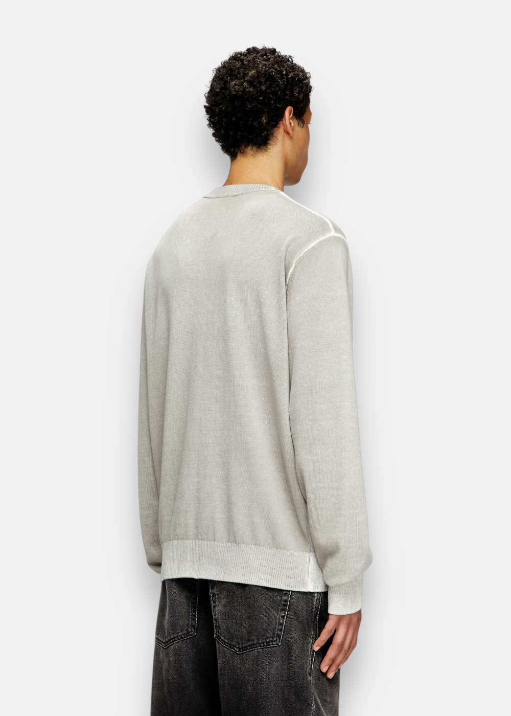Pull en coton avec imprimé inversé