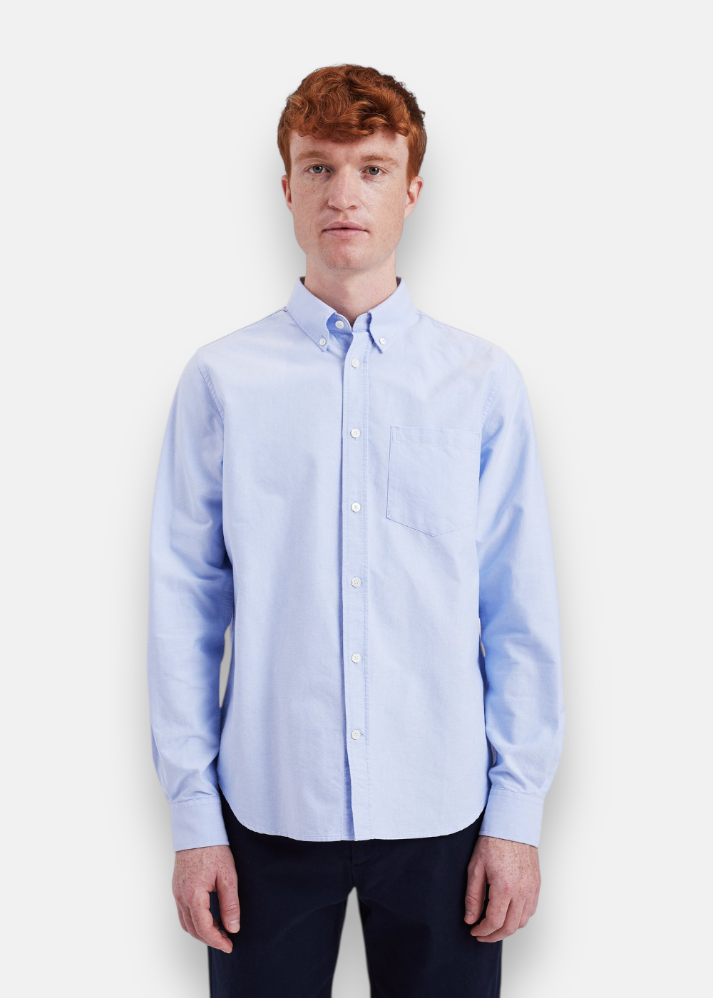 coupe portée chemise norse projects homme de face