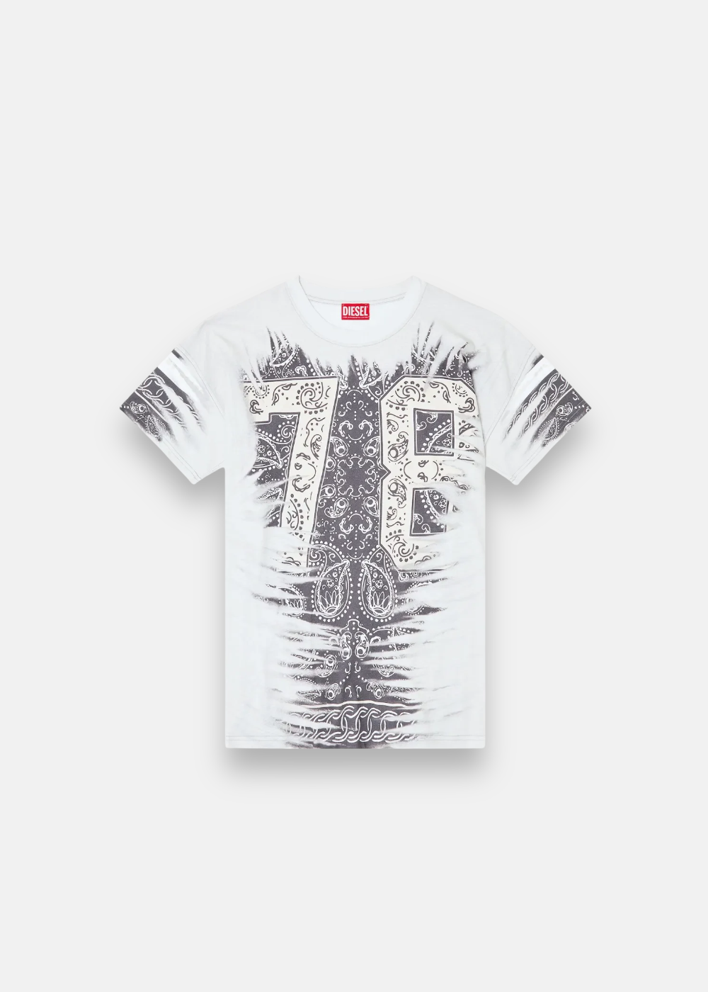 T-shirt T-Box – Imprimé Bandana Gris