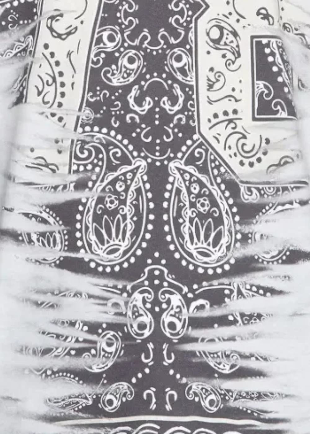 T-shirt T-Box – Imprimé Bandana Gris