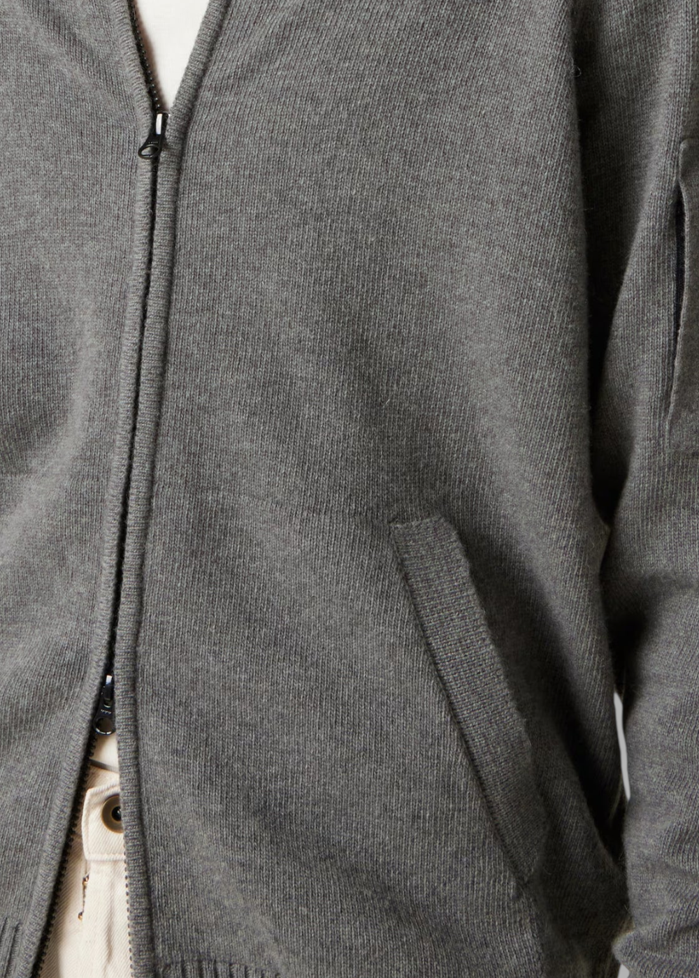 Cardigan en Laine Mérino GRS-gris
