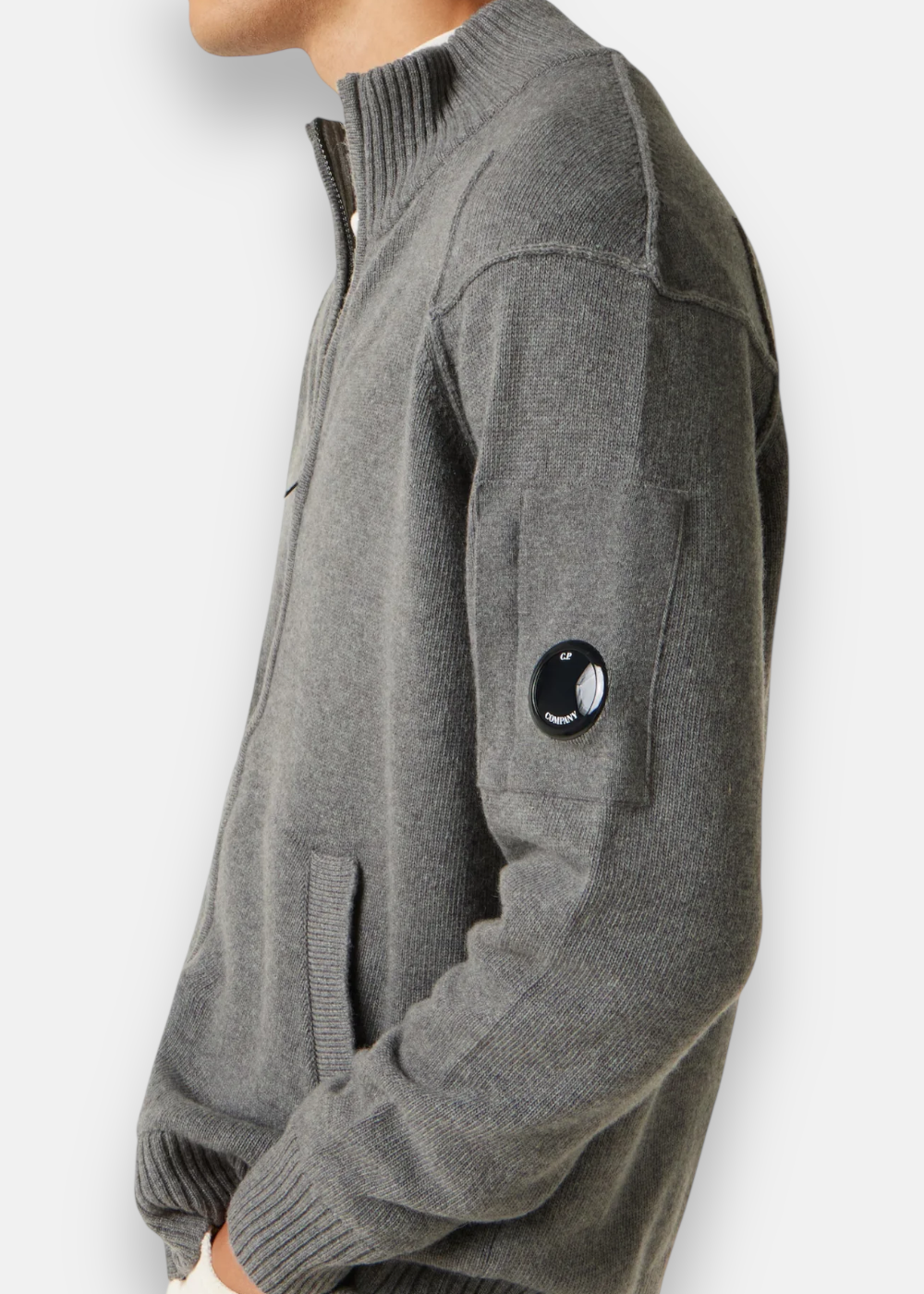 Cardigan en Laine Mérino GRS-gris