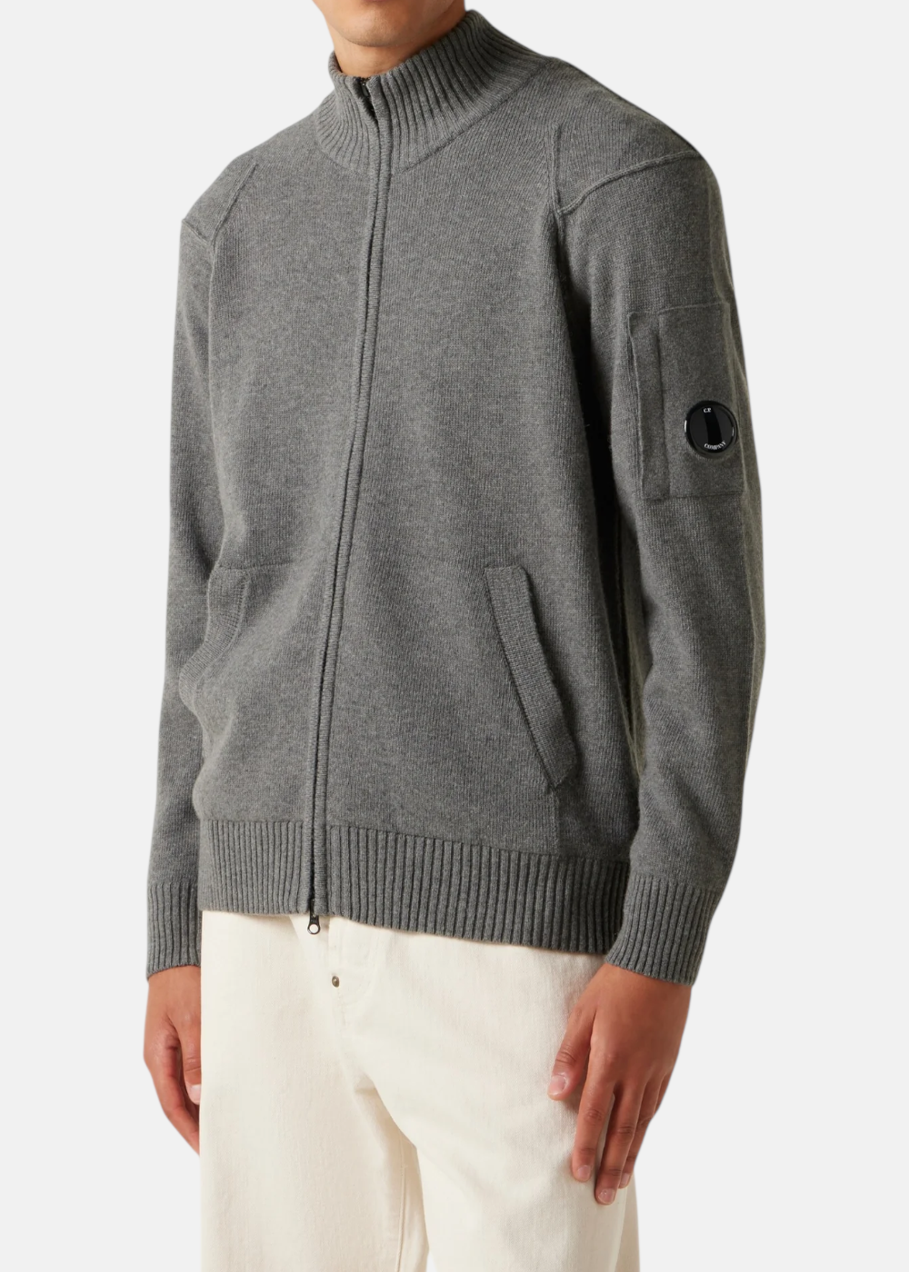 Cardigan en Laine Mérino GRS-gris