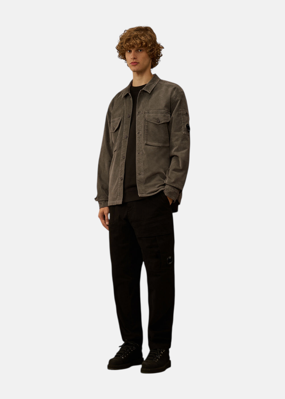 Surchemise Velours - gris foncé