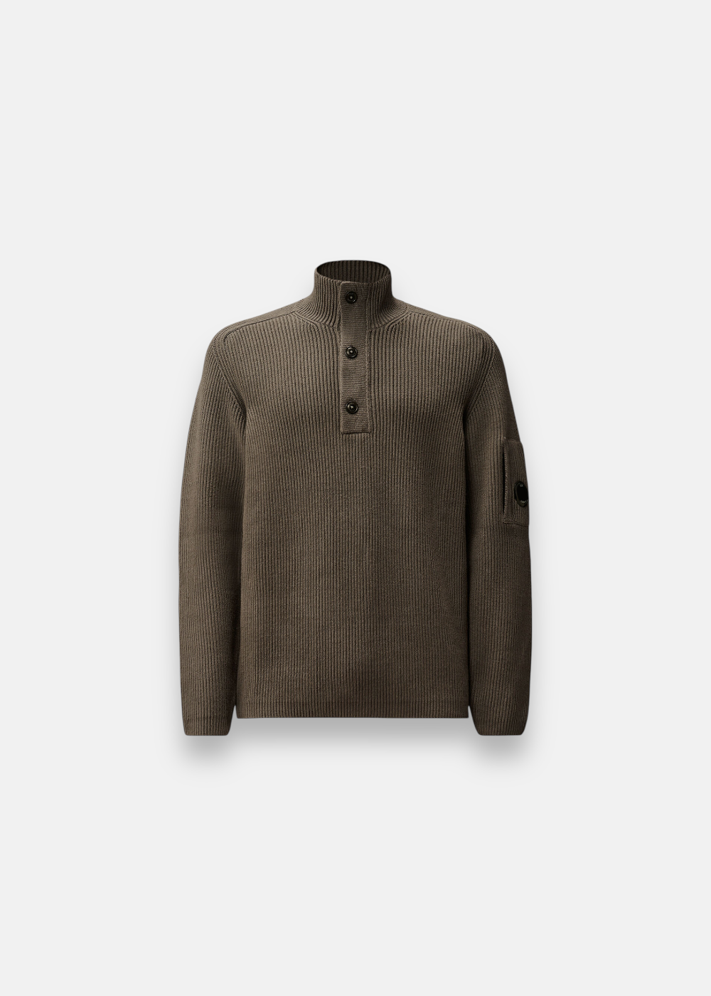 Pull Full Rib Demi-Zip -gris