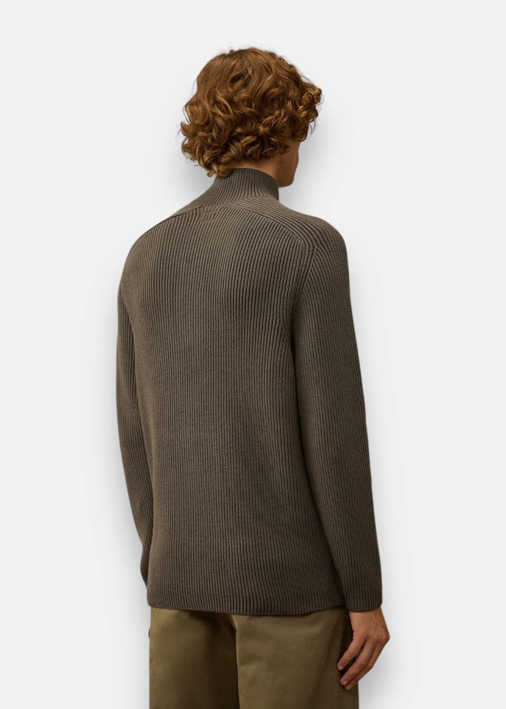 Pull Full Rib Demi-Zip -gris