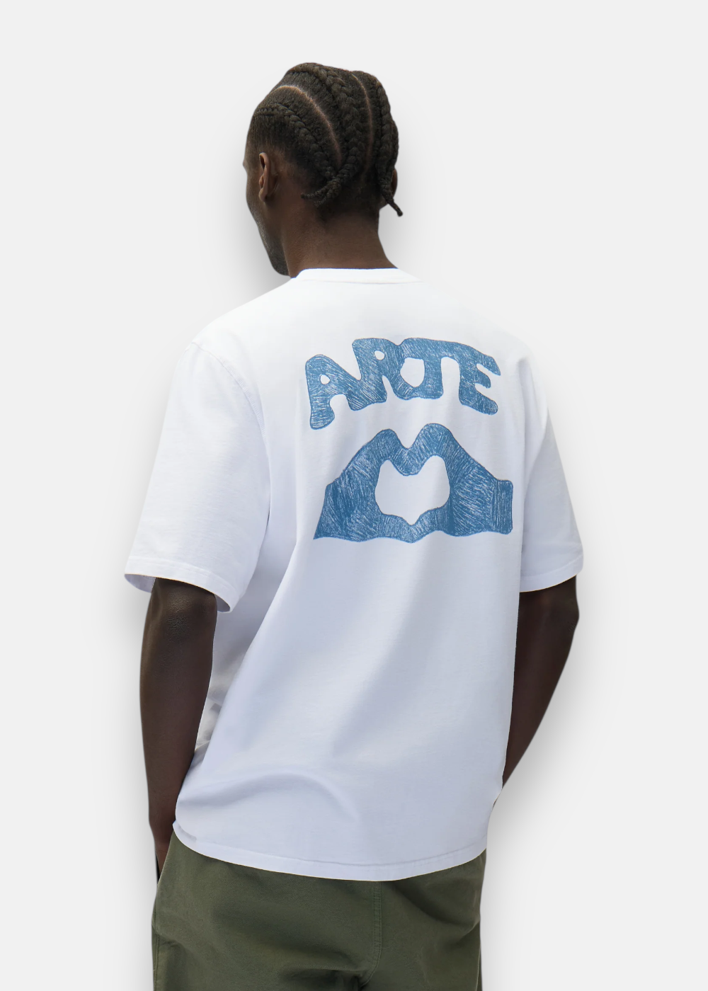 T-shirt back logo Diels stitch - blanc
