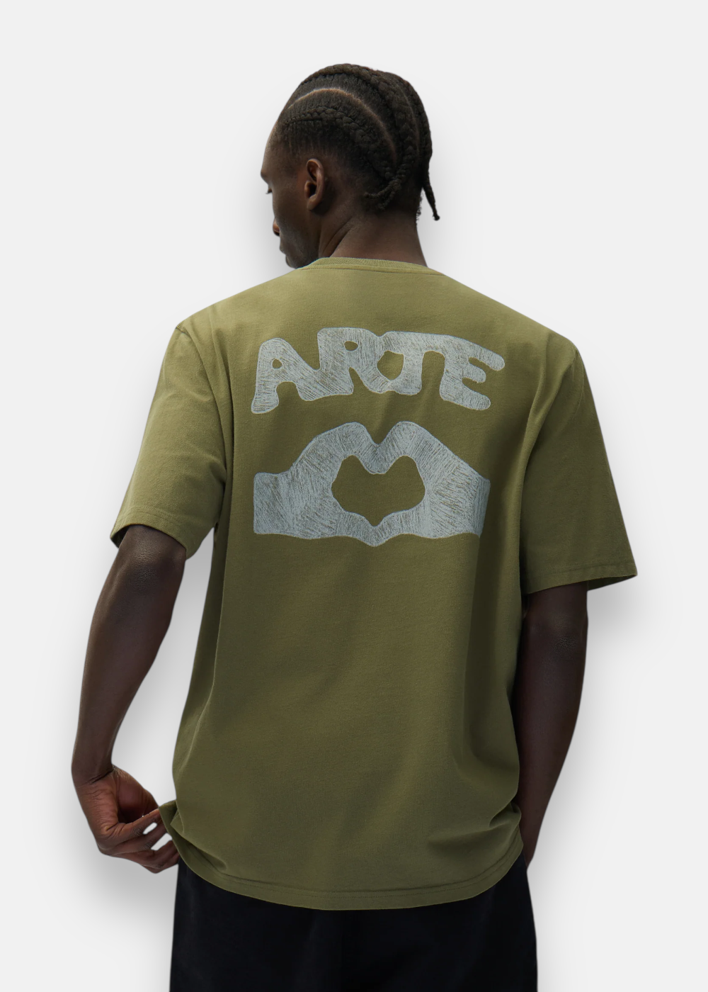 T-shirt back logo Diels stitch - kaki