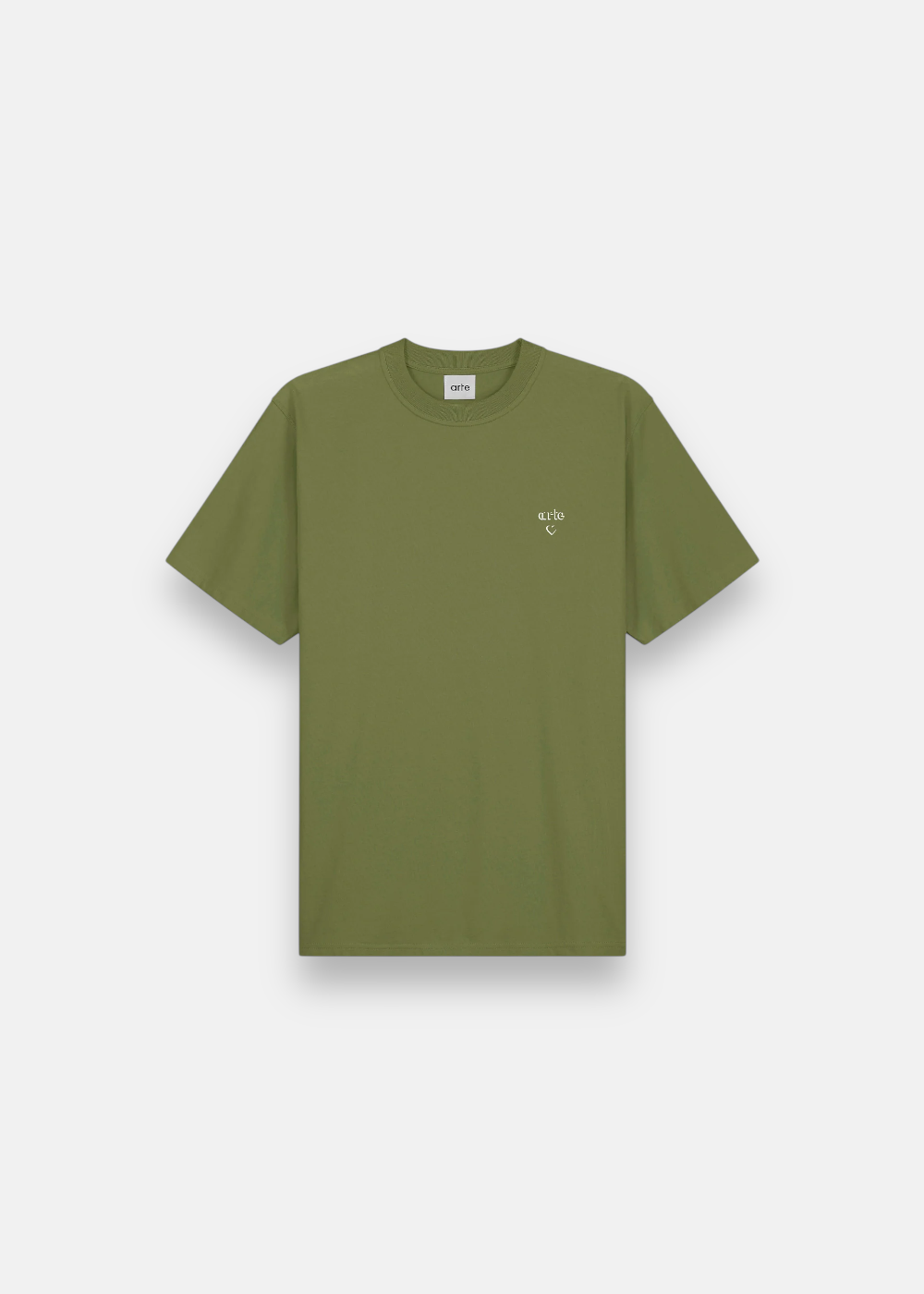 T-shirt heart logo - kaki
