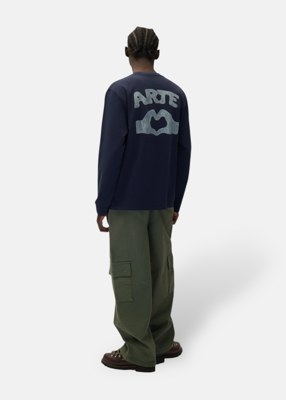 T-shirt manche longue Diels stitch - bleu marine