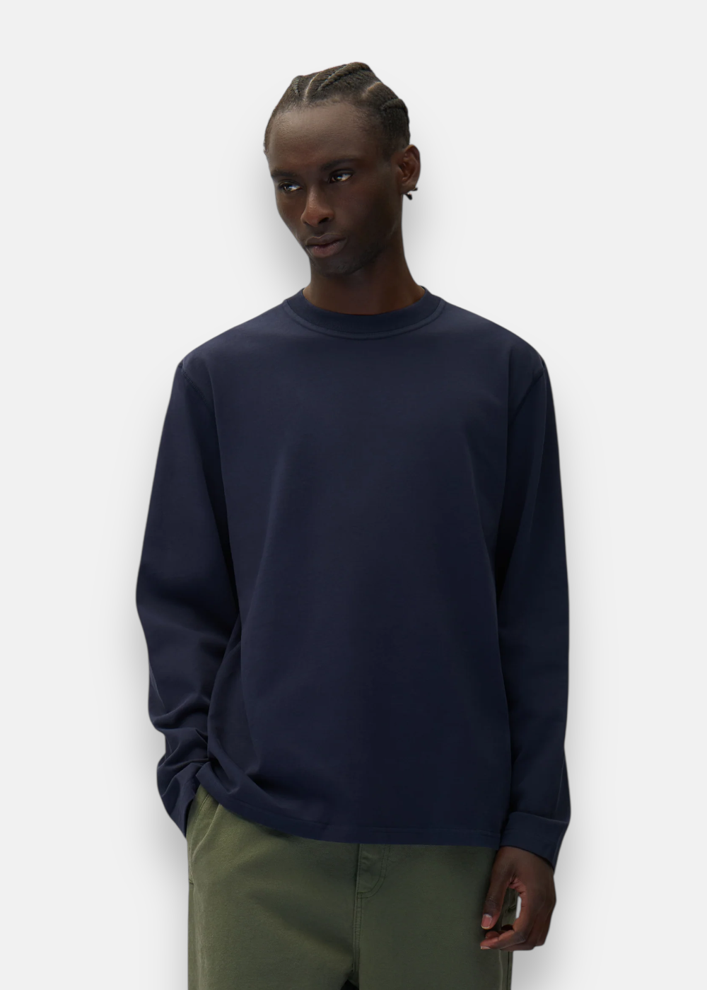 T-shirt manche longue Diels stitch - bleu marine