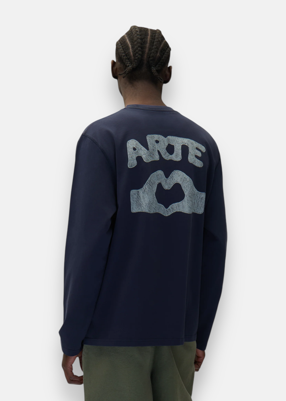 T-shirt manche longue Diels stitch - bleu marine