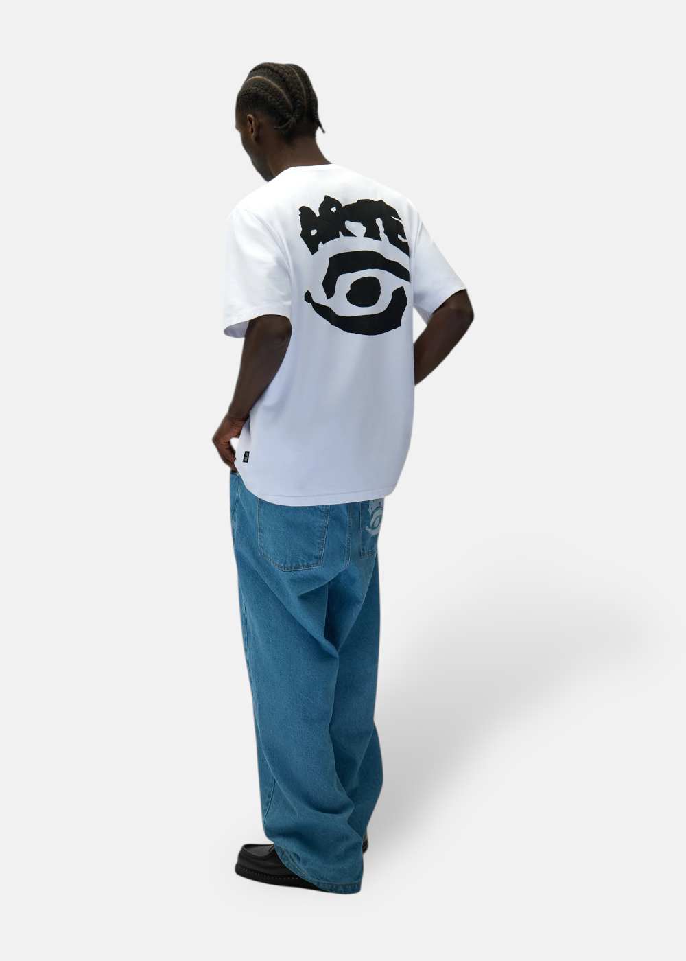 T-shirt eyes print- blanc
