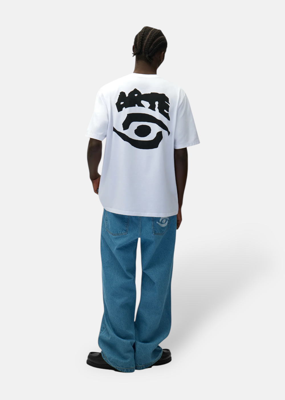 T-shirt eyes print- blanc