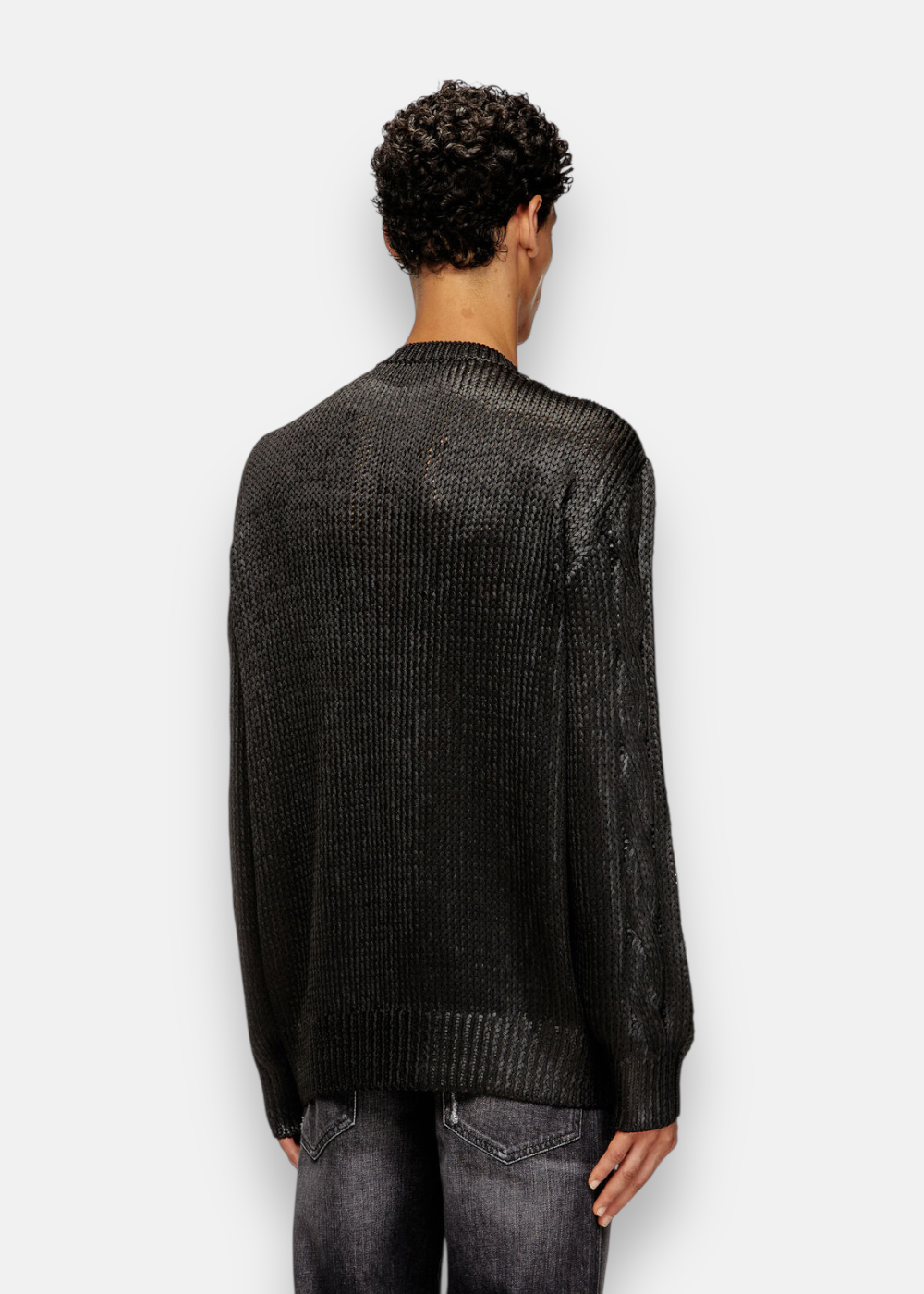 Pull Torsades Lustrées K-Michiu - noir