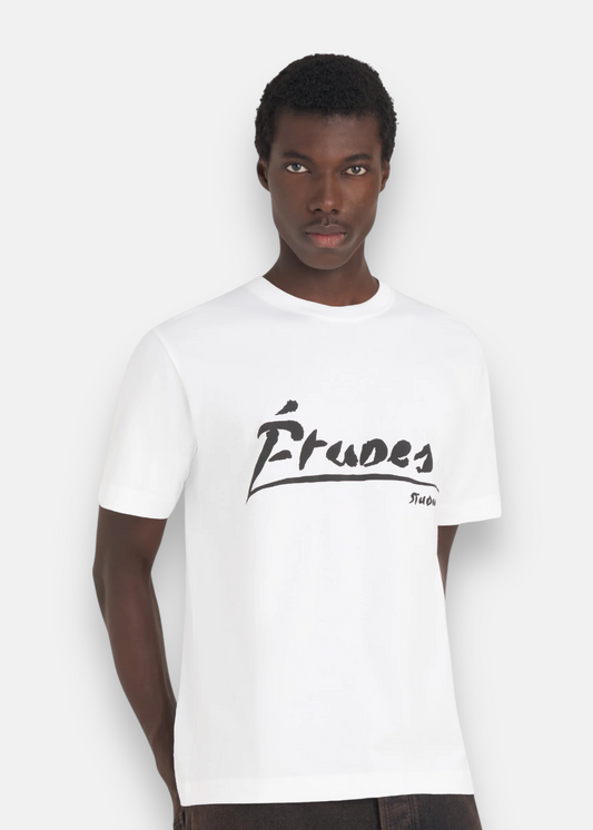 T-shirt Regular Signed -blanc