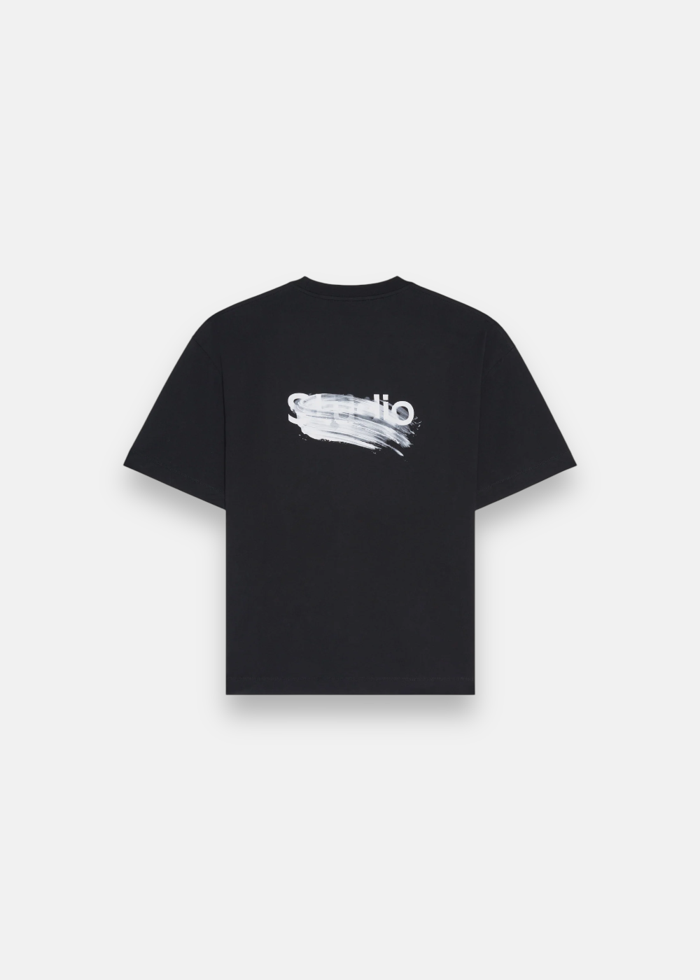 T-shirt Relax Smudged Logo -noir