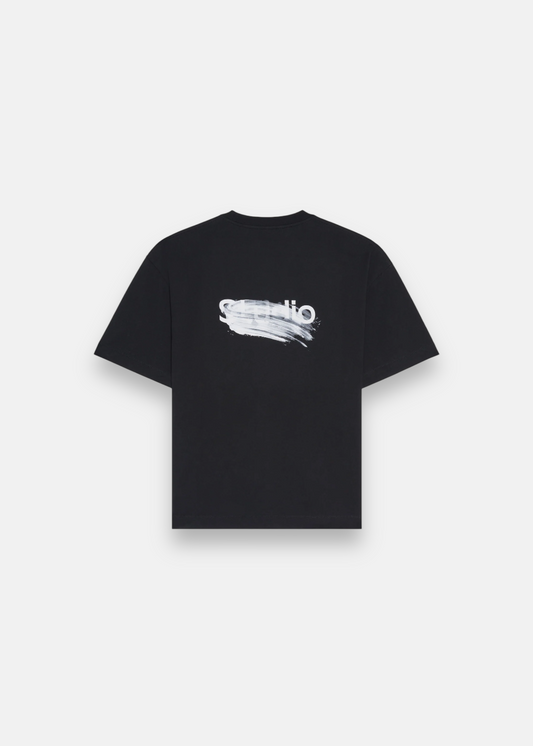T-shirt Relax Smudged Logo -noir