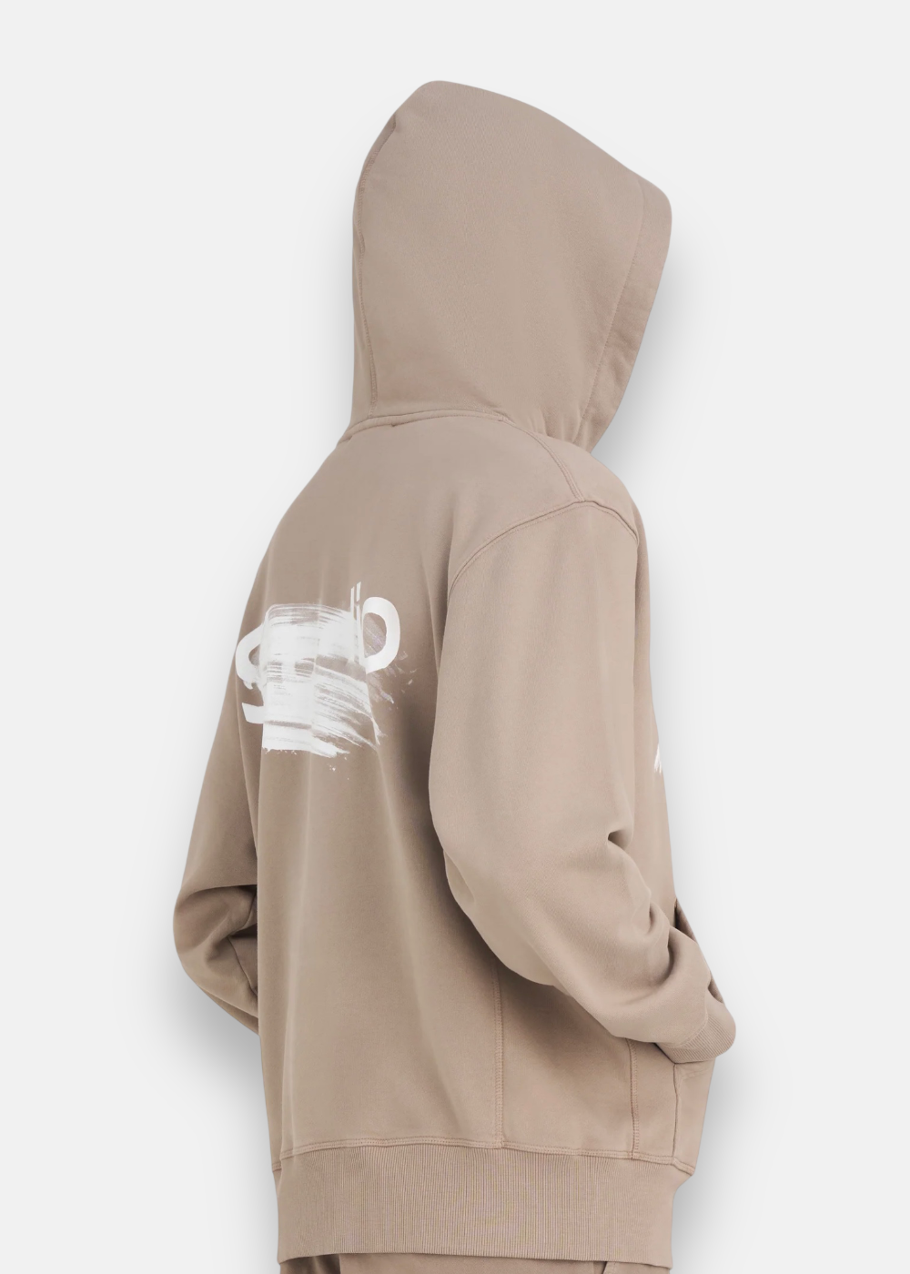 Sweat à Capuche. Relax Smudged -beige