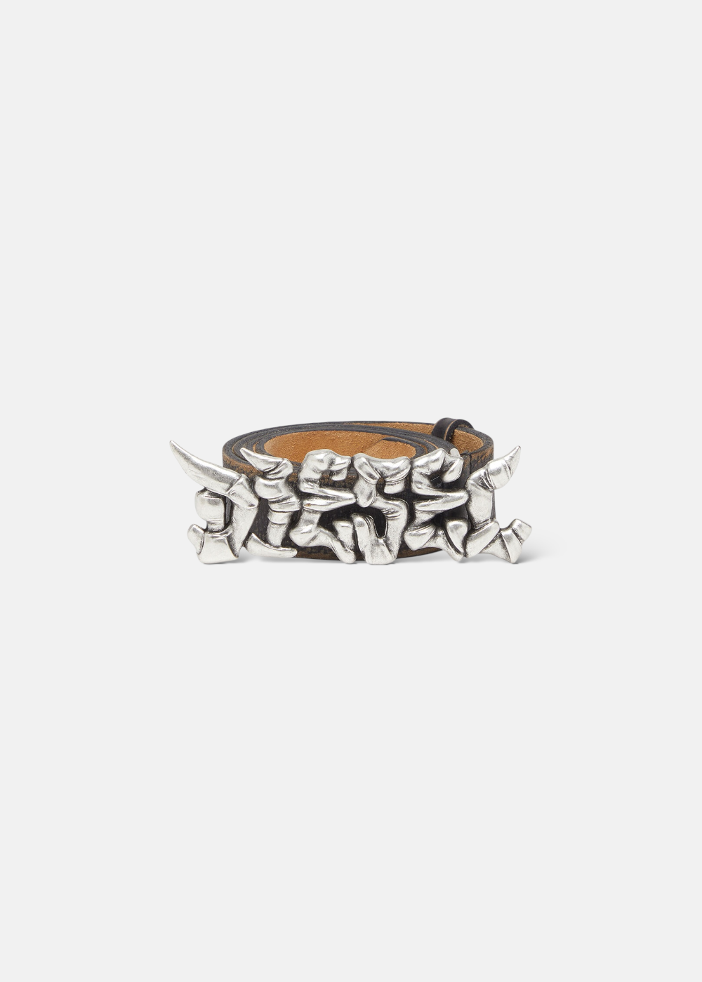 Ceinture en Cuir Boucle Graffiti -noir