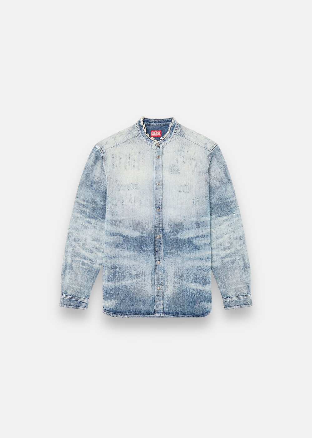 Chemise Denim Nid d’Abeille Vieilli - bleu