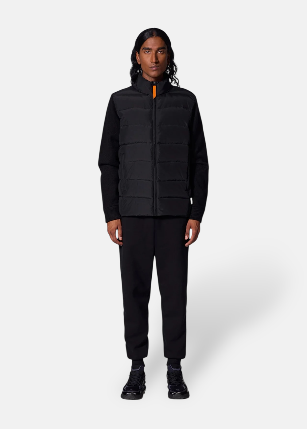 Cardigan Zippé Matelassé Alessandro - noir
