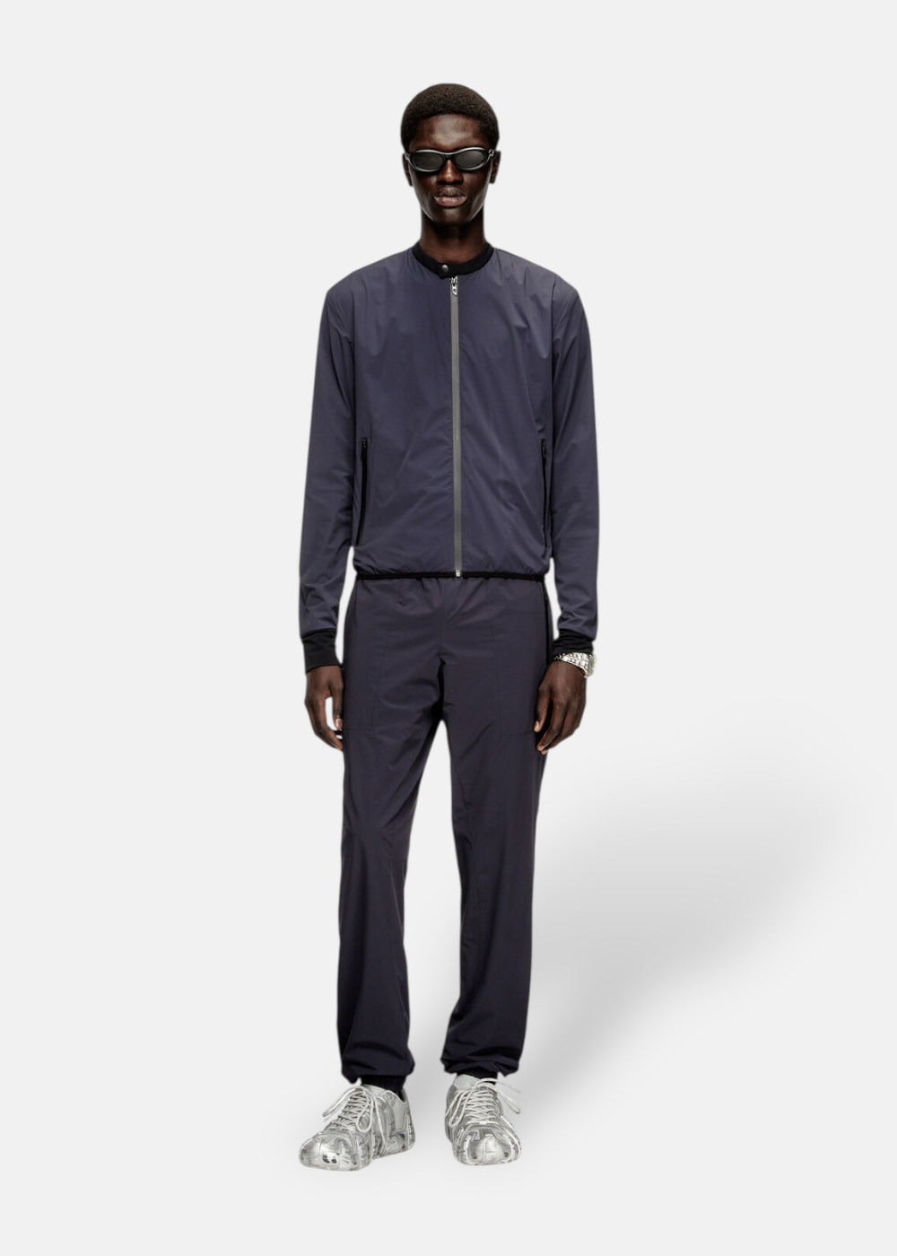Pantalon en nylon stretch P-Ardo-Long - marine