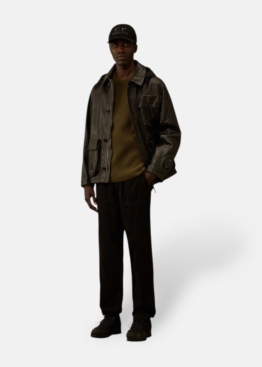 Veste Lens en Cuir - noir