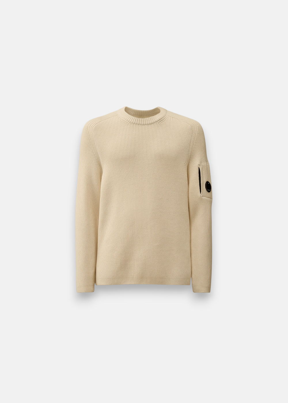 Pull Full Rib en Coton  - blanc
