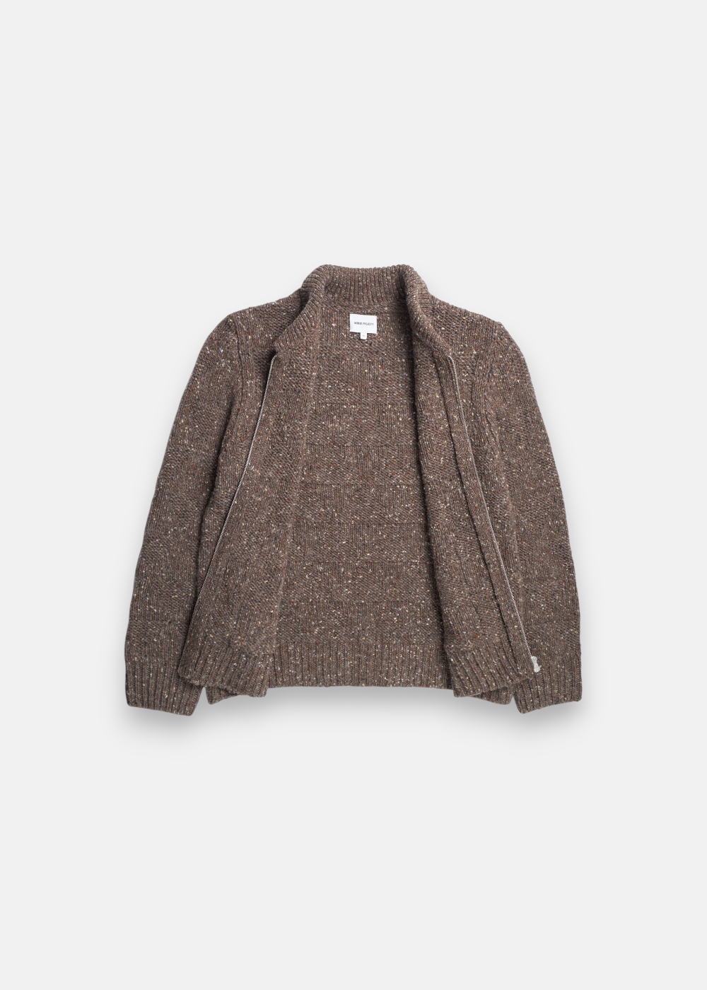 veste norse projects erik donegal diamond laine homme à moitié ouverte 