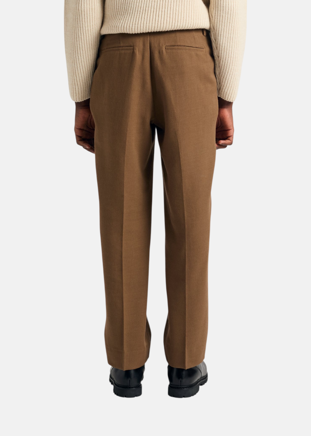 Pantalon Benn large plissé  - marron