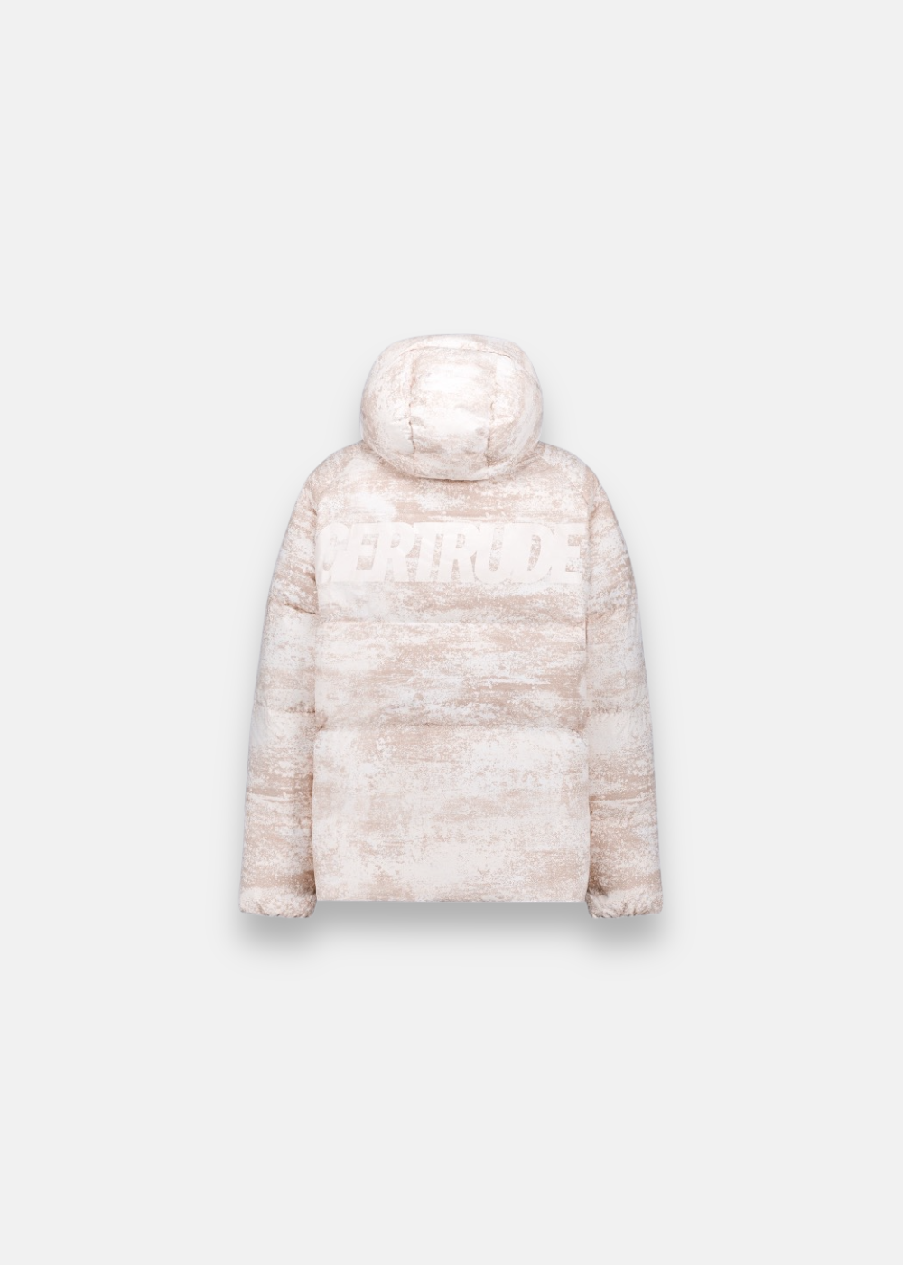 Doudoune oversize mixte Azael Print - beige