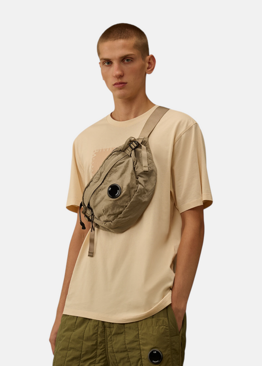 Sacoche en nylon - beige