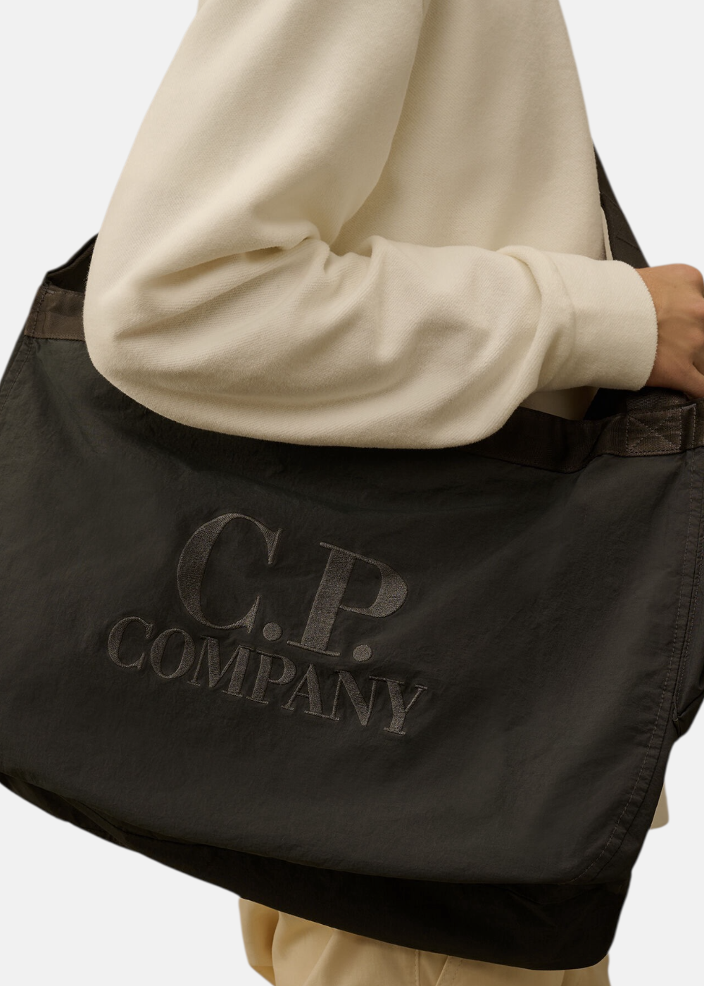 Sac à bandoulière zippé déperlant - gris