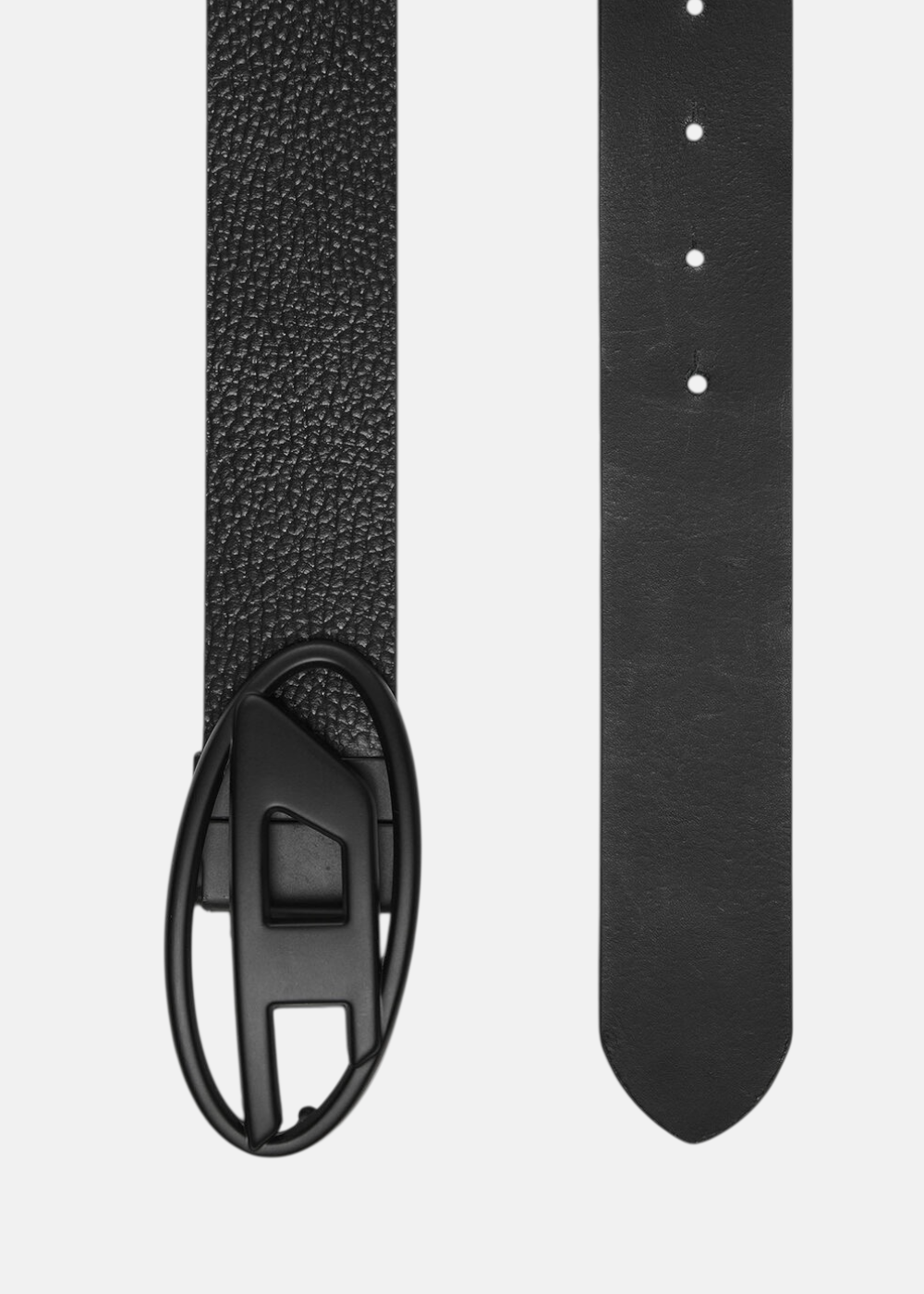 Ceinture en cuir réversible - noir