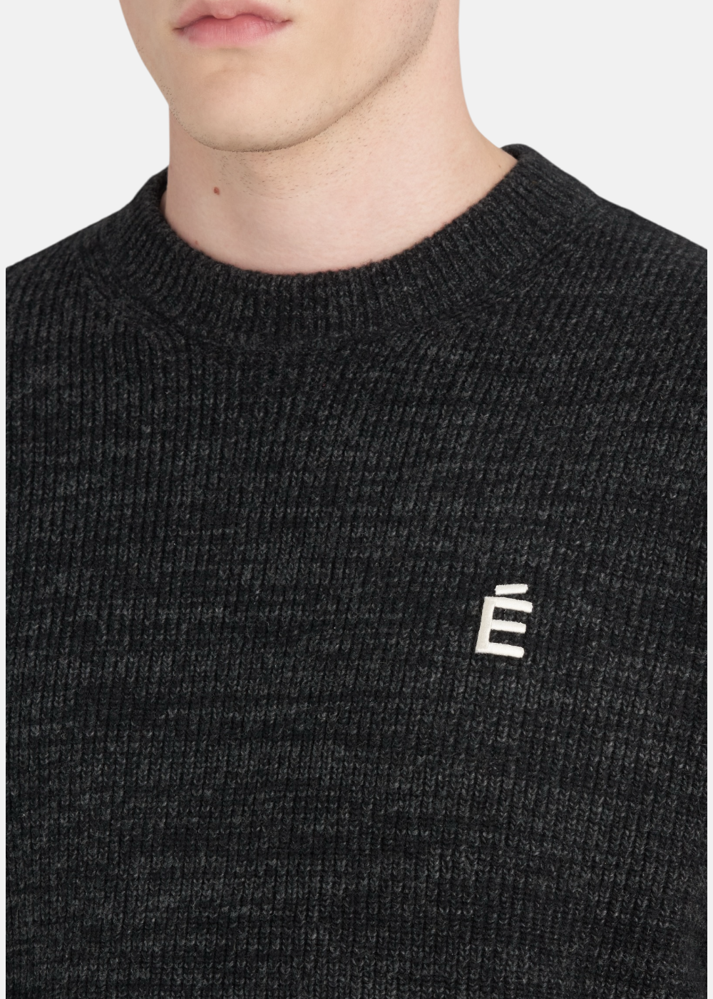 Pull Regular Round Neck É - gris