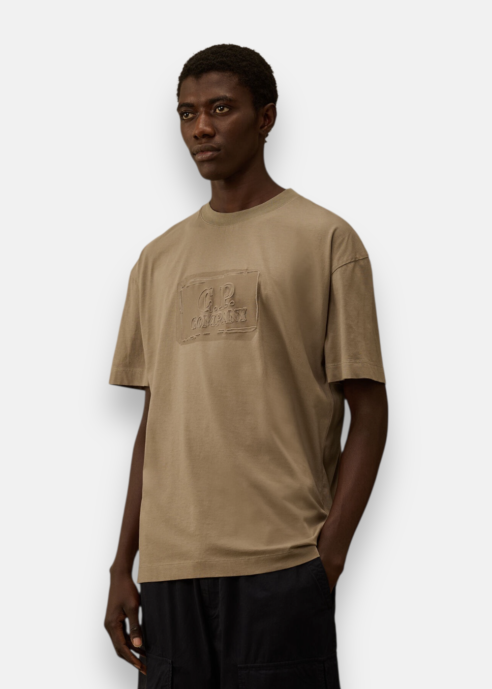 T-shirt Logo Embossed - beige