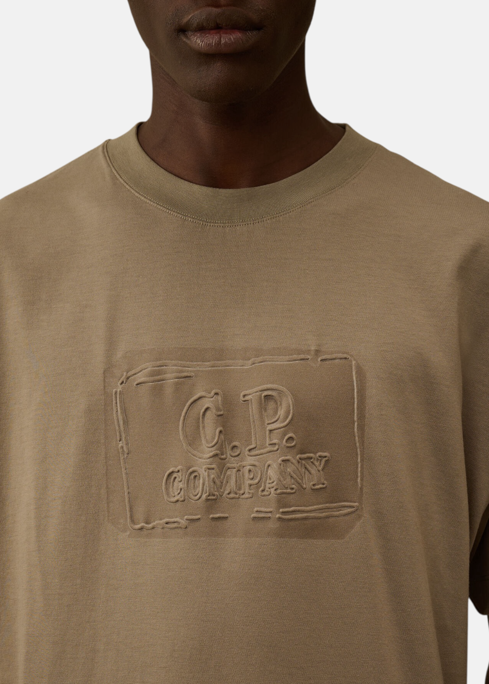 T-shirt Logo Embossed - beige