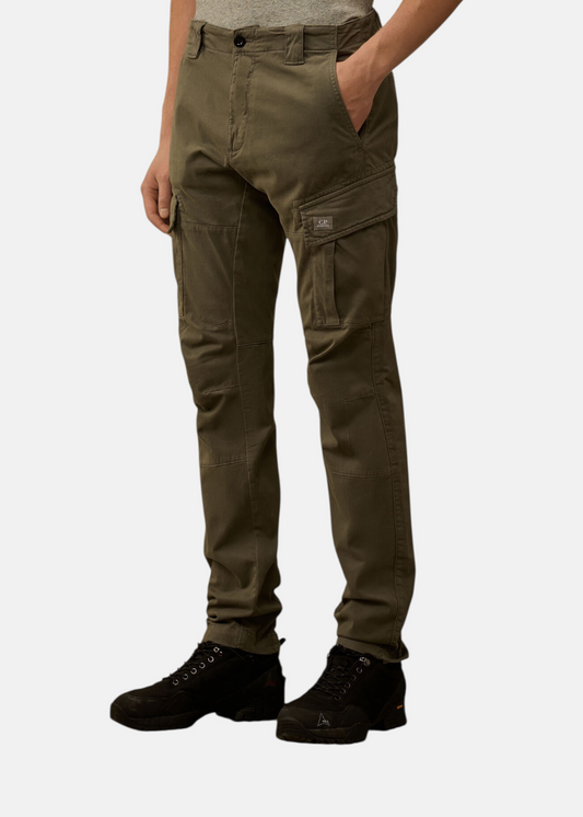 Pantalon cargo - satin stretch - gris foncé 921