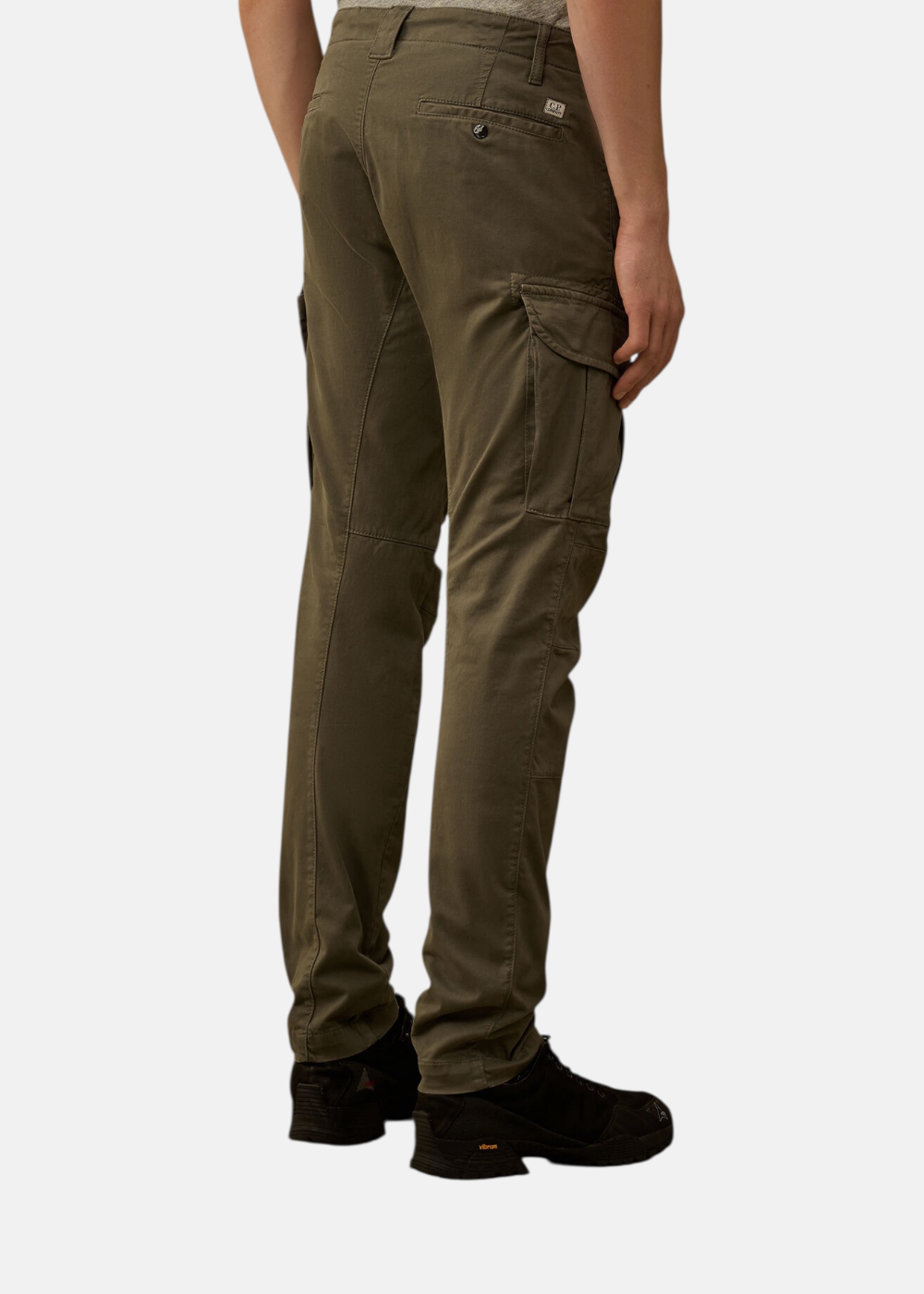 Pantalon cargo - satin stretch - gris foncé 921