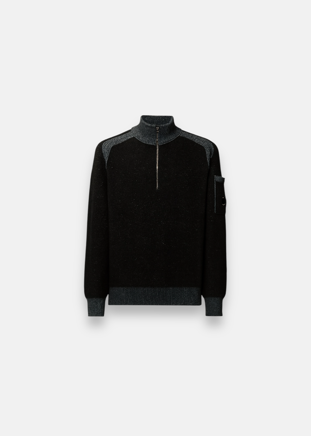 Pull Fleece Knit Half-Zip - noir