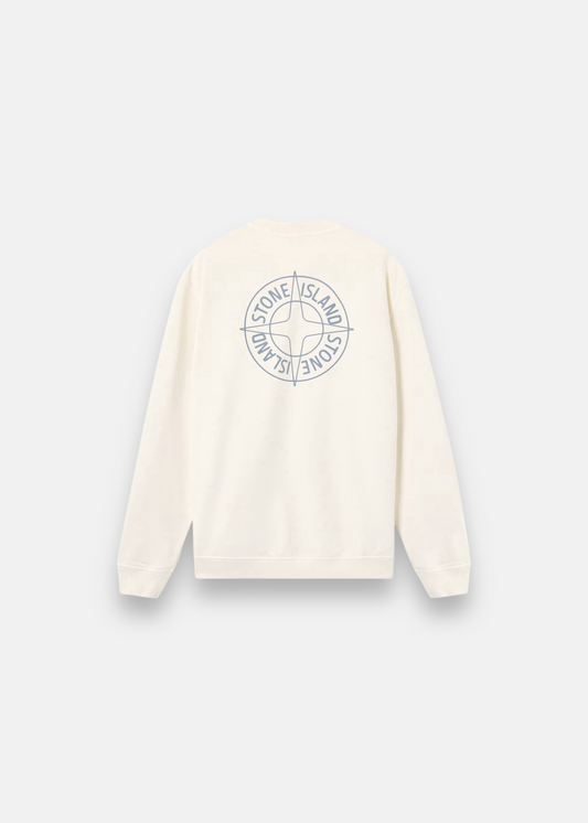 Sweat outline compass oversize - beige