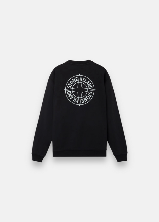 Sweat outline compass oversize - noir