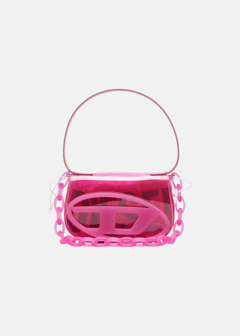 Sac 1DR bandoulière transparent - rose