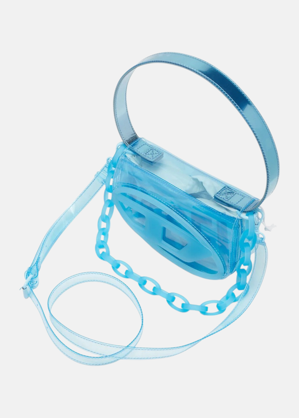 Sac 1DR bandoulière transparent - bleu